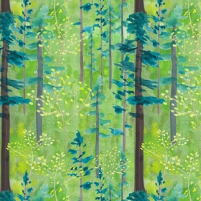 Spring Woodland Watercolor