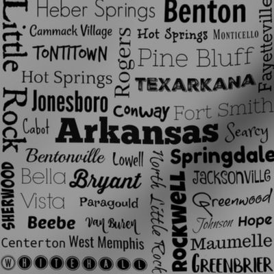 Arkansas cities, standard grey