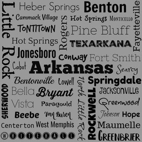 Arkansas cities, standard grey