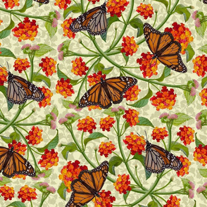 Monarchs and Lantana-Large