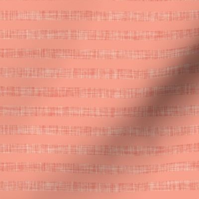 geranium linen + solid stripes