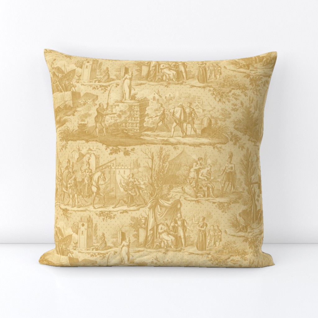 Jeanne d'Arc Toile ~ Faux Gilt on Trianon Cream   