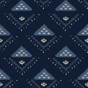  Indigo blue geometric glow triangle pattern