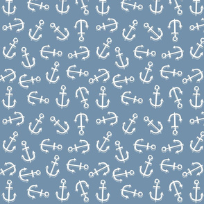 anchors on blue