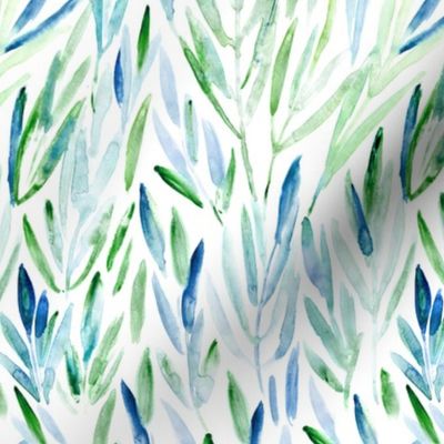 Eucalyptus leaves || watercolor nature for modern home decor