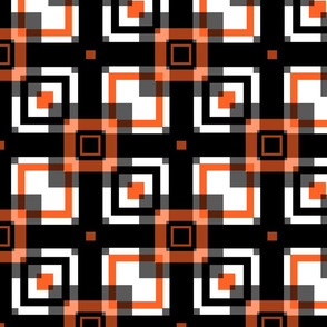 The Orange and the Black: Square Grid Plaid