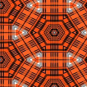 The Orange and the Black: Starburst Plaid Number 2