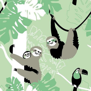 Sloth family mint tones