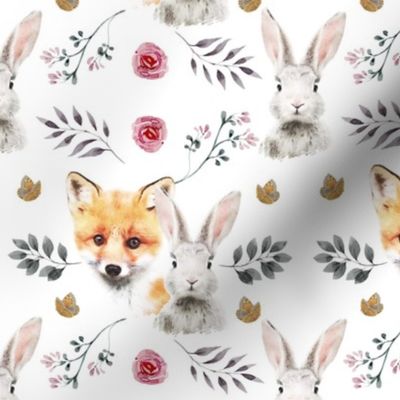 Normal scale • Woodland Nursery - Bunny and Fox