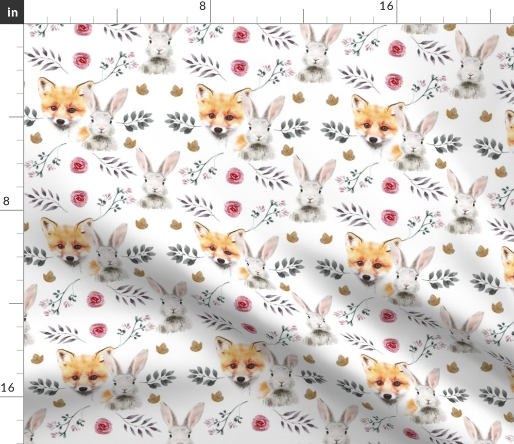 Normal scale • Woodland Nursery - Bunny and Fox