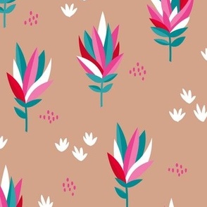 Tropical summer beach lovers flower surf garden botanical protea abstract sugarbushes  pink beige red