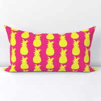 Pineapple Cutout // Yellow on Hot Pink