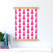 Pineapple Cutout // Hot Pink on White