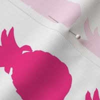 Pineapple Cutout // Hot Pink on White