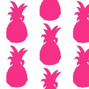 Pineapple Cutout // Hot Pink on White