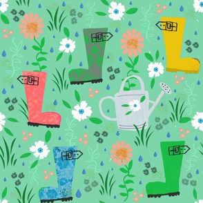 Rainboots & Flowers