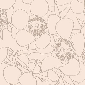 Australian Waxflower Line Floral in Natural