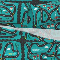 CUSTOM NAME's World baby playmat teal