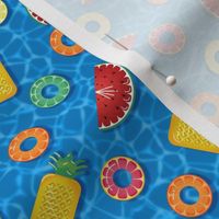Swimming Pool Floats - Summer Fruit - Blue