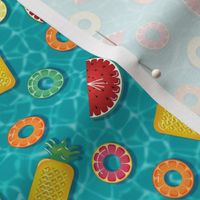 Swimming Pool Floats - Summer Fruit - Teal
