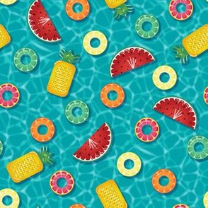 Swimming Pool Floats - Summer Fruit - Teal