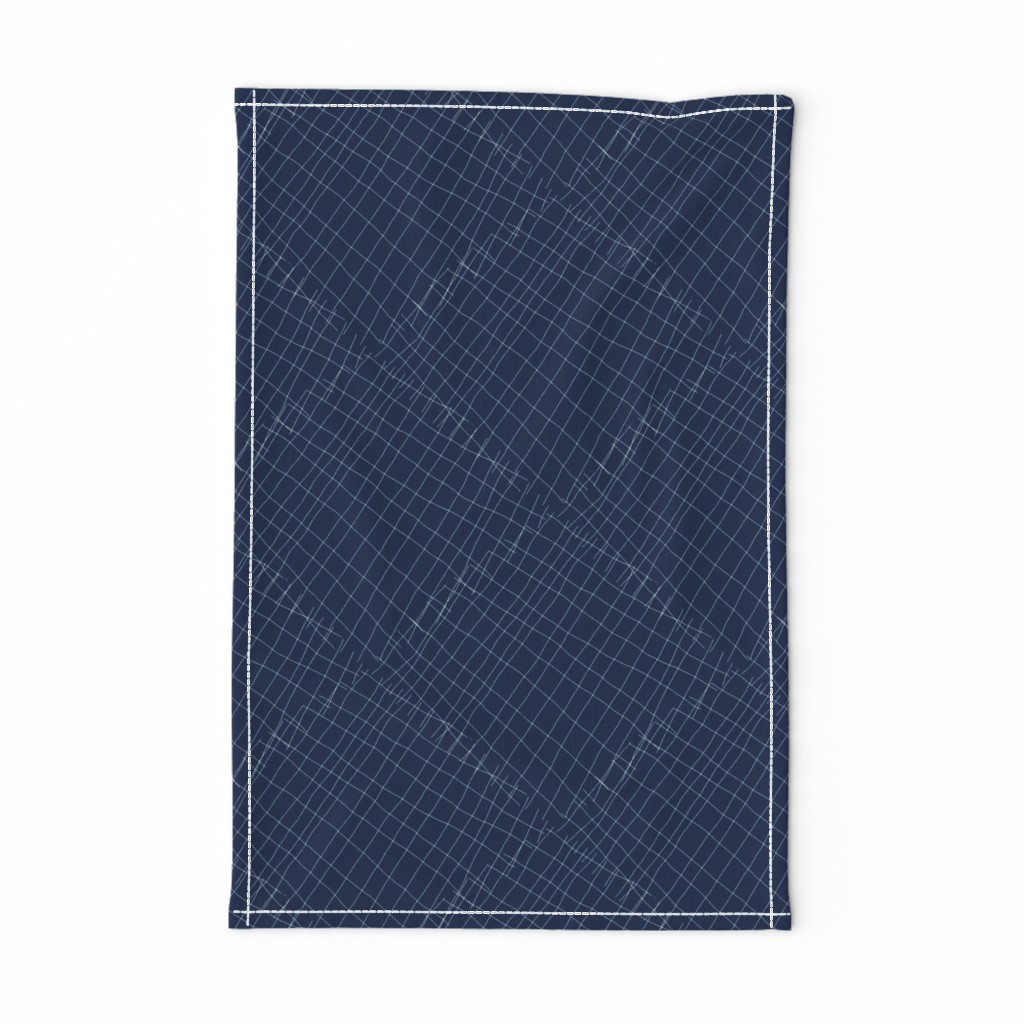 Japanese shibori dark blue indigo sapphire white, medium large scale,