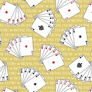 Poker Royal Flush on Gold (Small Scale)