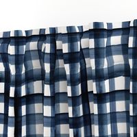 watercolor plaid navy L