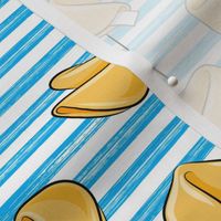 Fortune Cookies - Blue stripes - take out food - LAD19