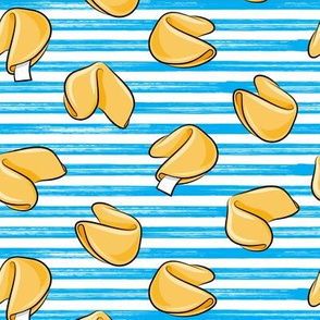 Fortune Cookies - Blue stripes - take out food - LAD19