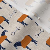Bits and Blankets Orange and Navy