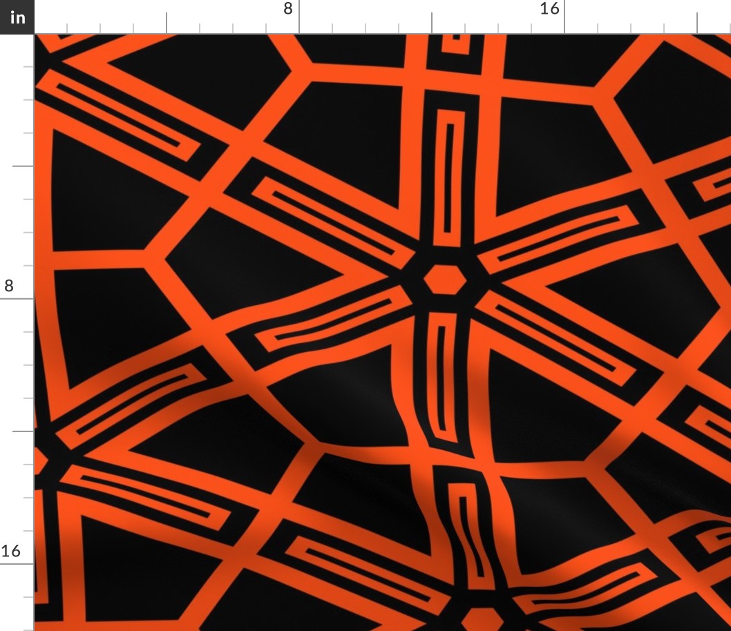 The Orange and the Black: Geometric Starburst