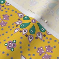 Quilters paisley - bright yellow 