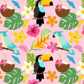 Tropically Pink Cutie Pie Hawaiian Pattern