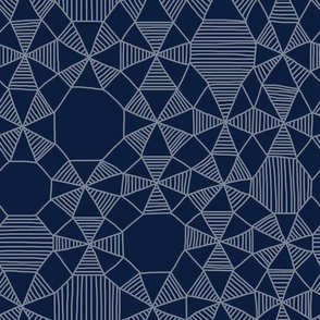 Abstract Minimalism on Navy Blue