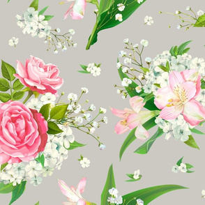 Trendy floral pattern