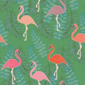 flamingo turquoise pinks