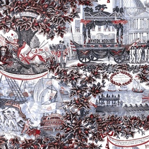 Lord Nelson Toile ~ Red, White, and Blue  