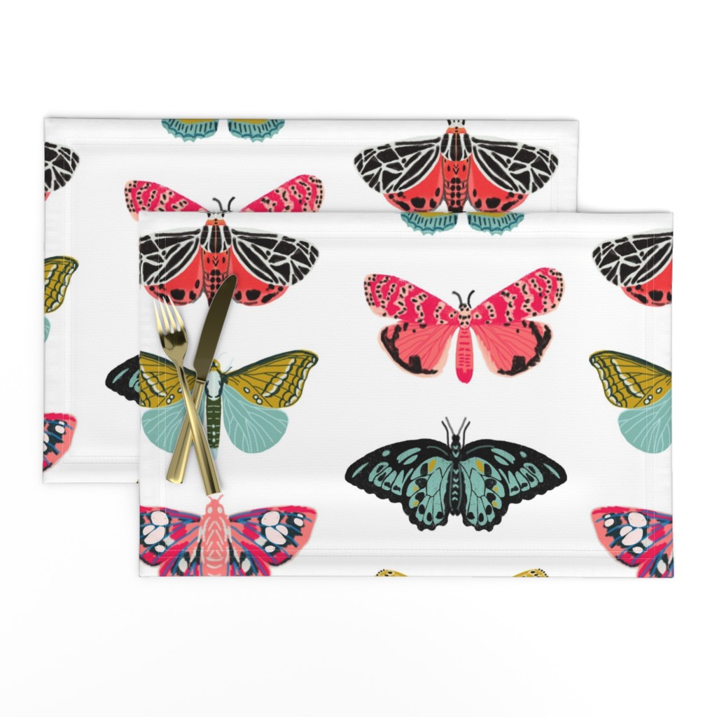 EXTRA LARGE - moths and butterflies cute girly pastel insect butterfly spring garden