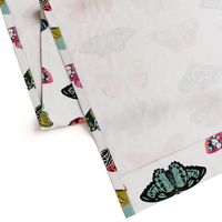 EXTRA LARGE - moths and butterflies cute girly pastel insect butterfly spring garden