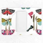 EXTRA LARGE - moths and butterflies cute girly pastel insect butterfly spring garden