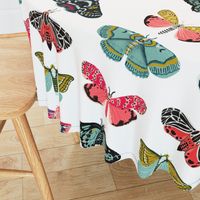 EXTRA LARGE - moths and butterflies cute girly pastel insect butterfly spring garden