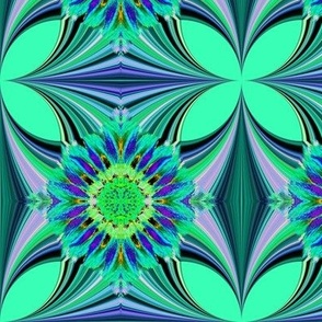 FlowerextrudedBlueGreen