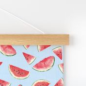 Juicy Watermelon // Tropical Blue Linen