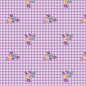 Plaid n Posies Purple