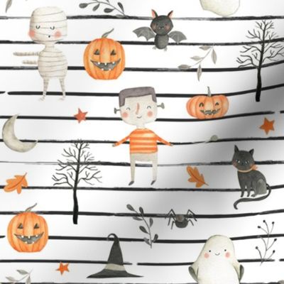 Spooktacular // Black and White Stripes