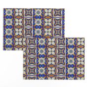 Mexican Tiles Terracotta Blues Green