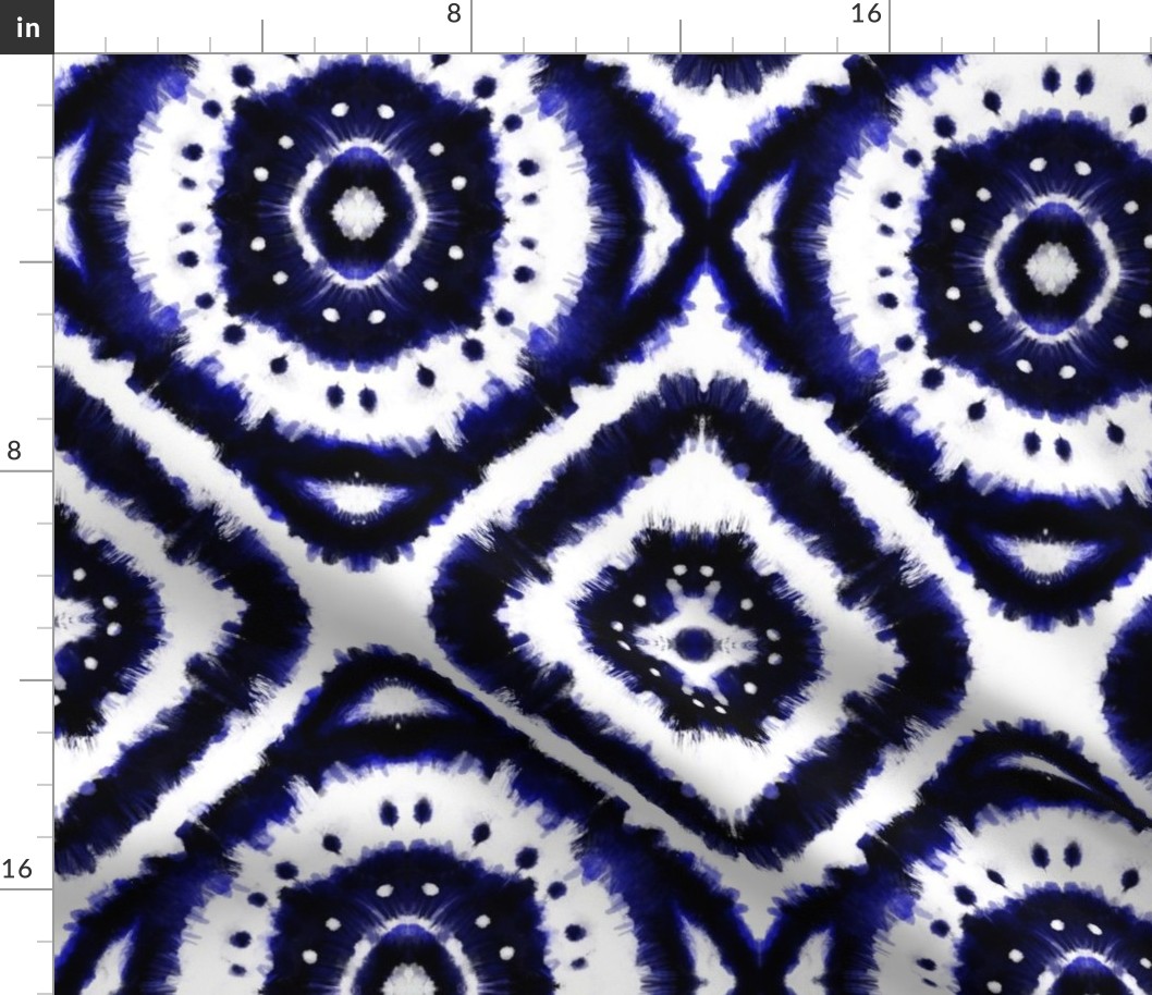 Deep Blue Shibori Tiles 