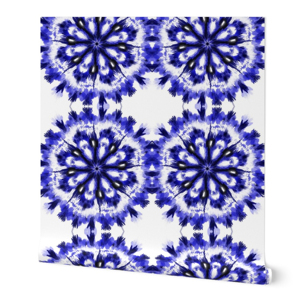 Vibrant Blue Shibori Circles