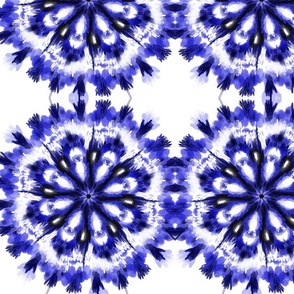 Vibrant Blue Shibori Circles